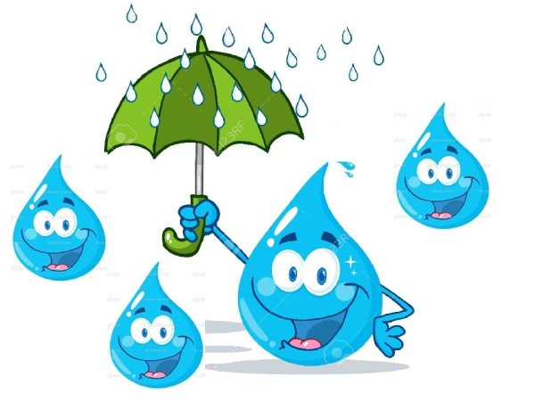 Рисунок капелька воды для детей