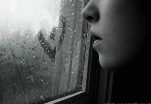 Сердце на дождливом окне