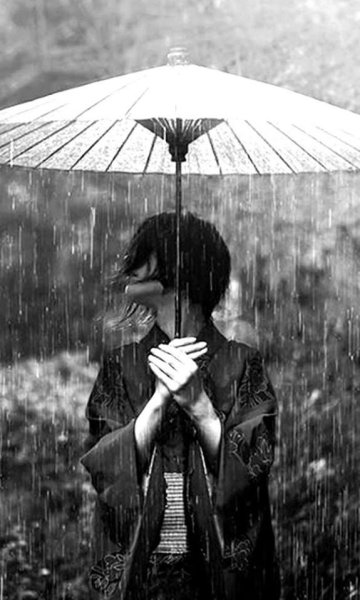 Человек под дождем