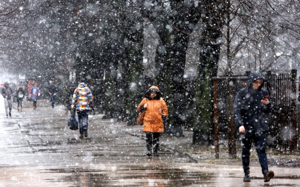 Зима мокрый снег