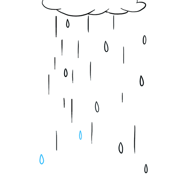 Рисование дождик