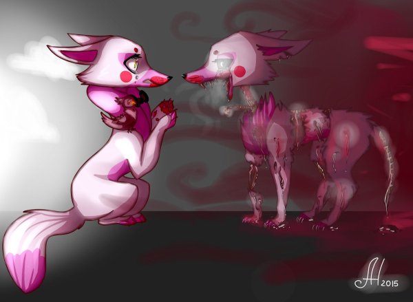 ФНАФ шип Фокси и Мангл