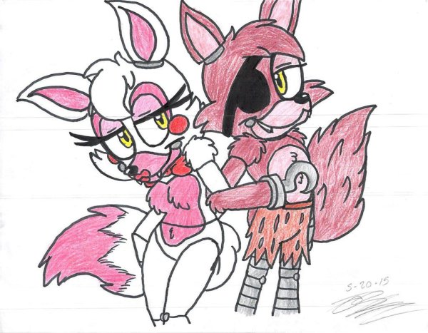 Срисовки Мангл и Фокси