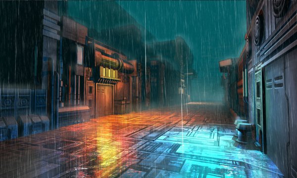 Аниме улица для гача лайф дождь