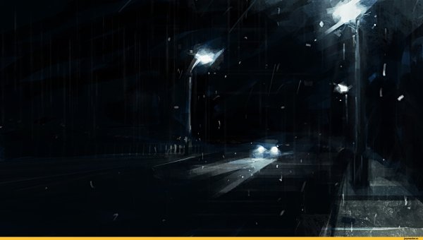 Тёмная улица аниме