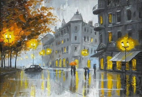 Художник Александр Болотов осень вечер