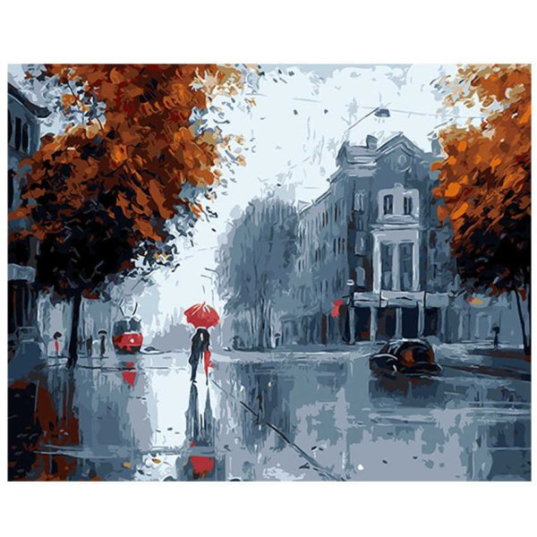 Городской пейзаж дождь