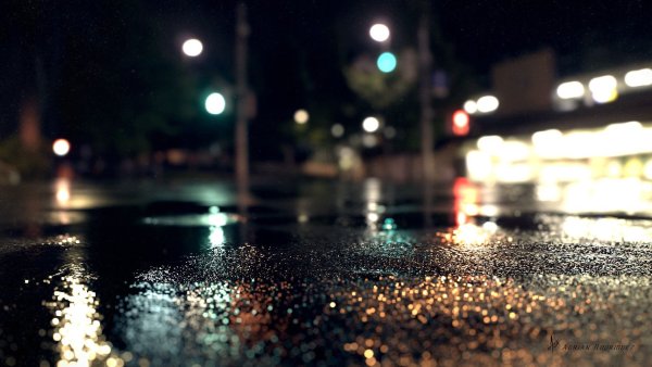 Дождь на асфальте
