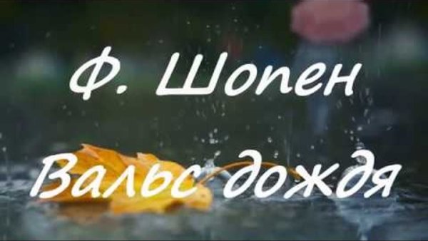 Шопен вальс дождя