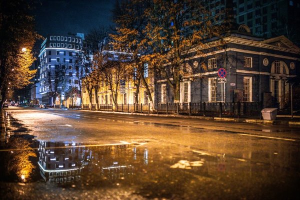 Дождливый ночной Воронеж