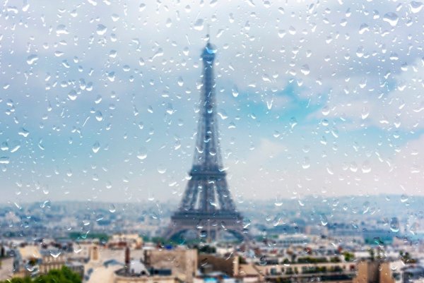 Дождь в Париже фон
