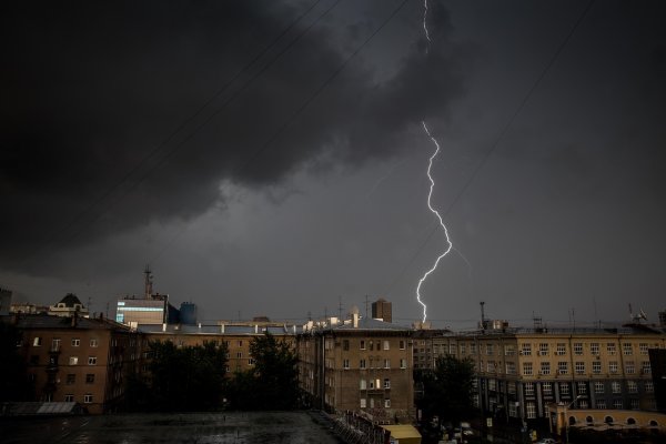 Снежная гроза в Новосибирске