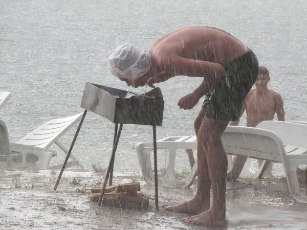 Шашлыки под дождем приколы