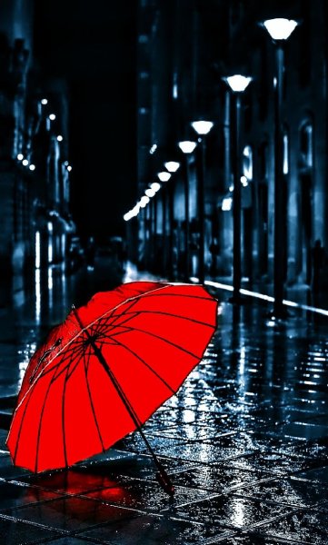 Красный зонтик