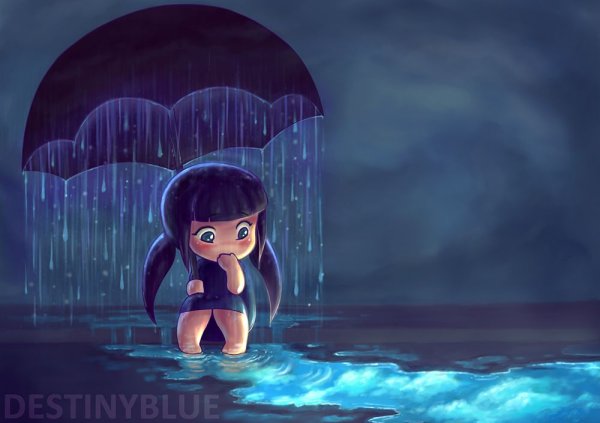 Грустные мультяшные девочки