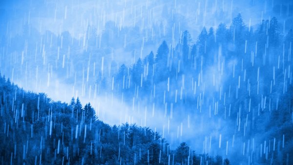 Ливень в горах