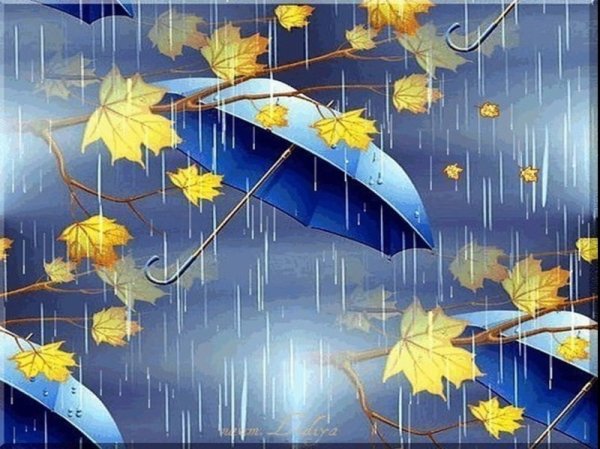 Осень дети дождь