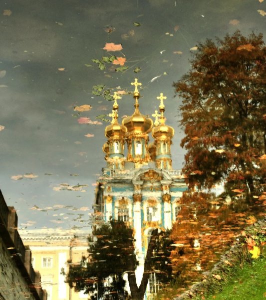 Золотая осень Царское село храм