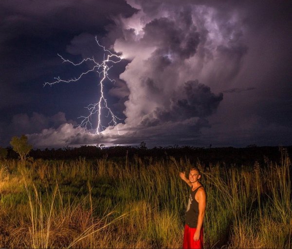 Фотосессия на фоне грозы