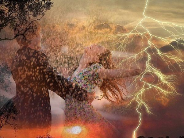 Влюбленные на ветру