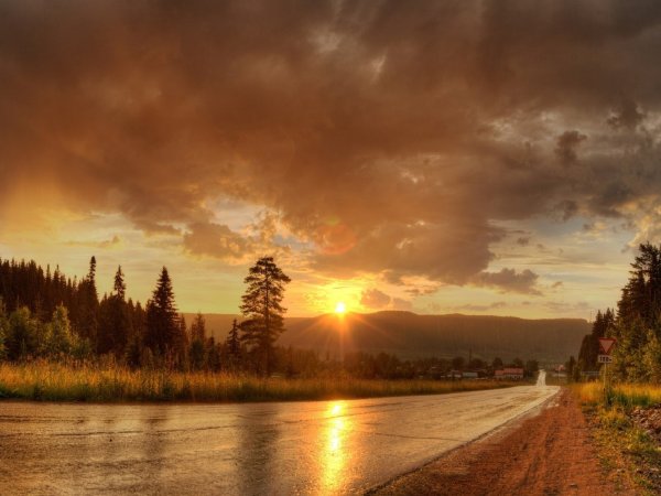 Закат после дождя