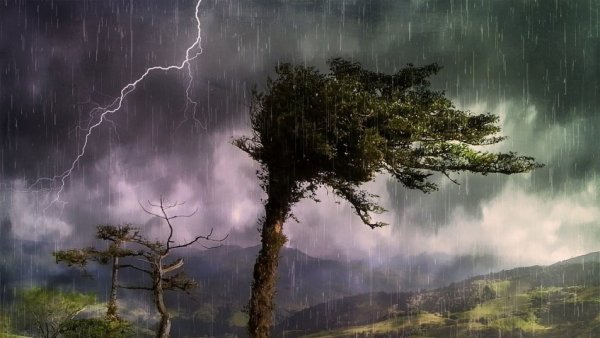 Гроза и дождь