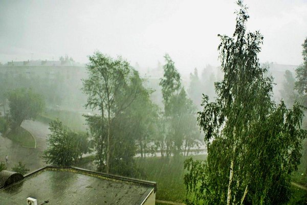 Ливнях, граде и шквалистом ветре