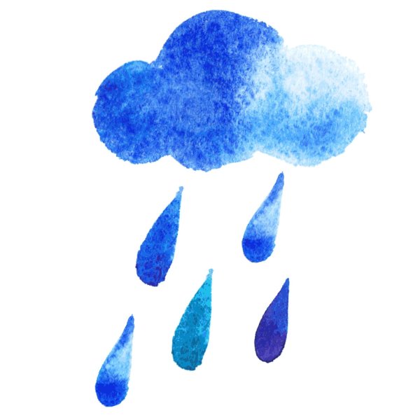 Тучка с каплями