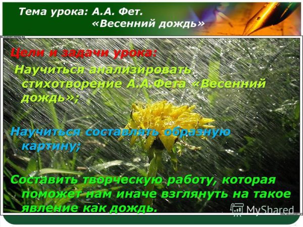 Весенний дождь Фет