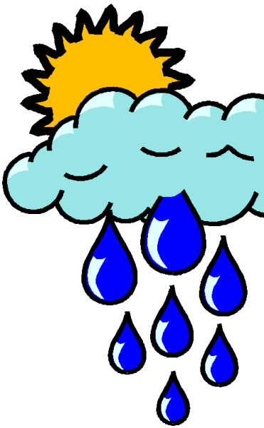 Тучка с капельками дождя