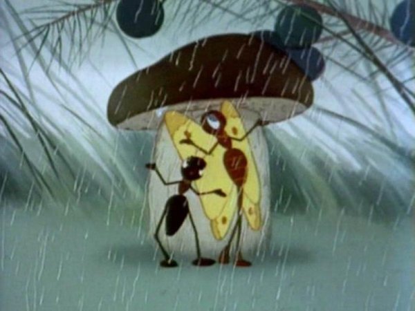 Грибок-Теремок мультфильм 1958 кадры