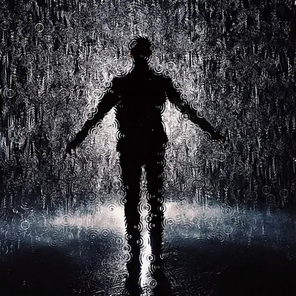 Парень под дождем