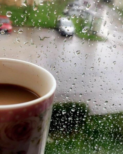 Кофе дождливое утро