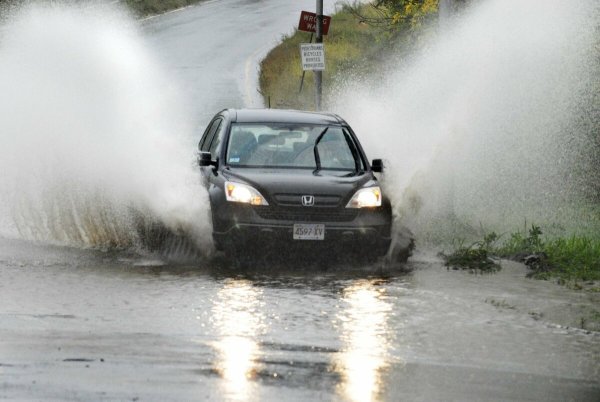 Езда в дождь на машине