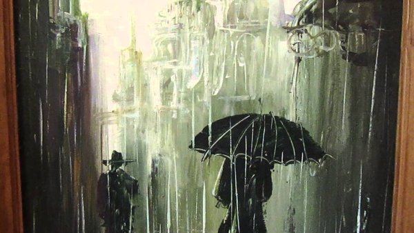 За окном барабанит дождь