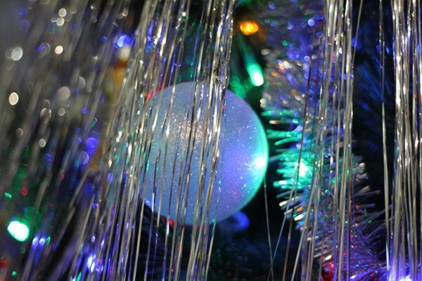 Новогодний дождик на елке