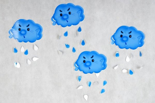 Поделка тучка с капельками