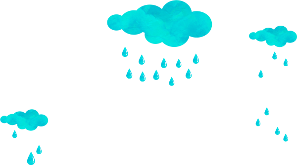 Тучка с дождем без фона