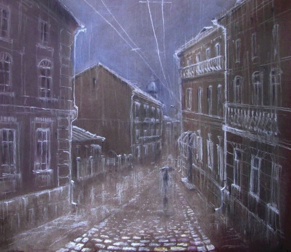 Художник Елена Юшина. Дождь