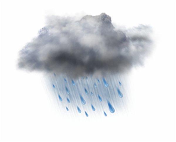 Дождевые облака на прозрачном фоне