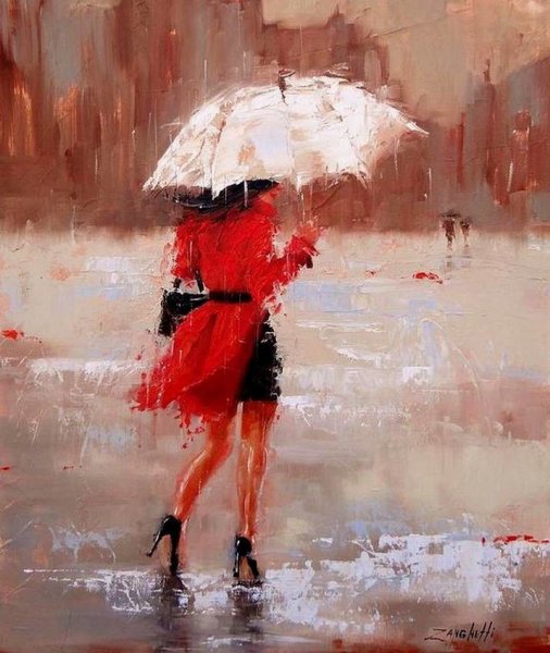 Женщина с зонтиком