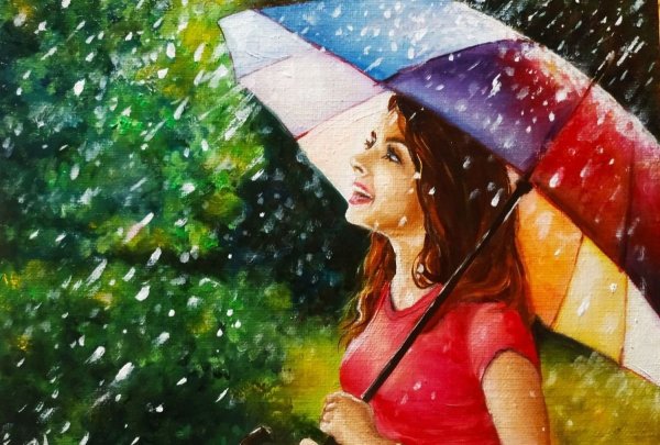 Аниме под дождем