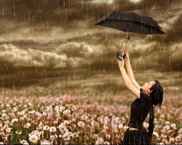 Девушка дождь