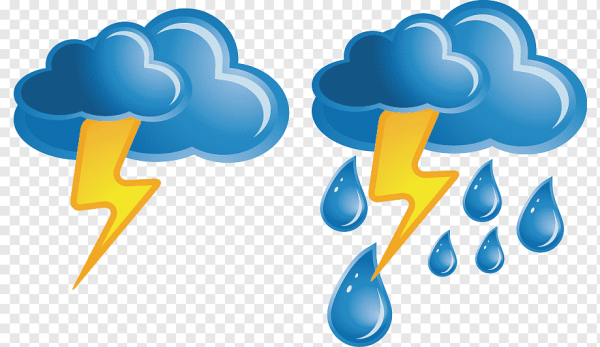 Дождь с грозой значок