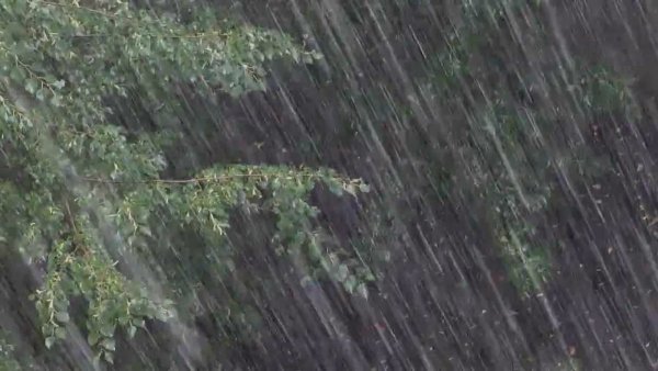 Сильный ветер дождь град