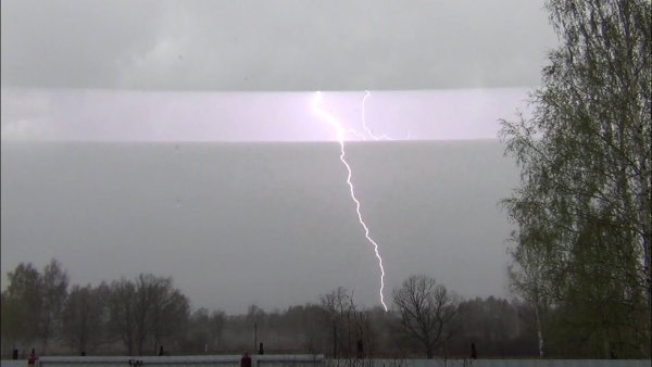Посёлок Солотча дождь град гроза Гром