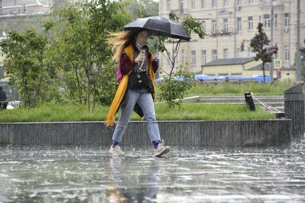 Ливень и град в Москве