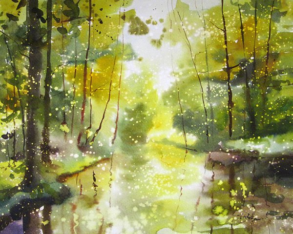 "Дождливо-осеннее.художник Евгений Гавлин картины