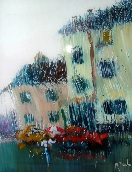 Дождик акварель