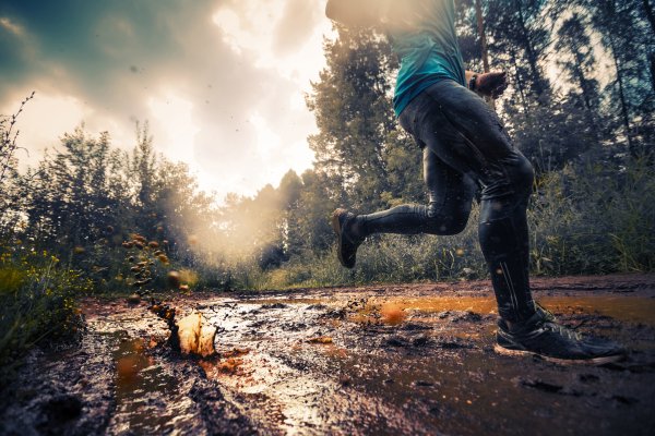 Бег в ливень